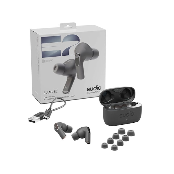 SUDIO Hörlur E2 In-Ear TWS ANC Svart