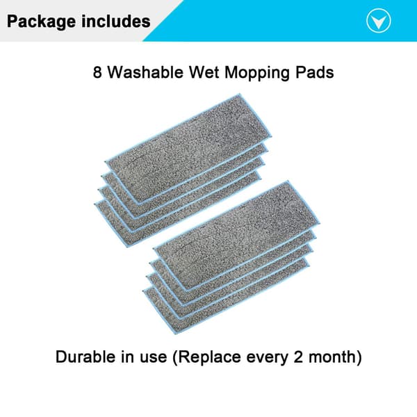 iRobot Braava Jet m6/6012/6110/6112 Vaskbare moppepuder 8-pack Grey Grey