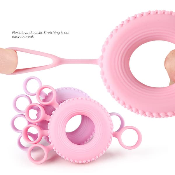Silikone Håndgrebstræner - Pink Fingerøvelse