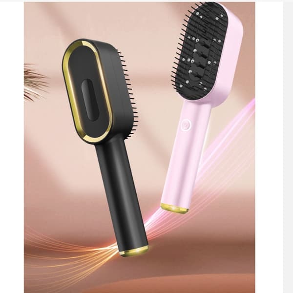 Elektrisk Hårbottenmassage Kam med Rött och Blått Ljusterapi & Vibration Black Black