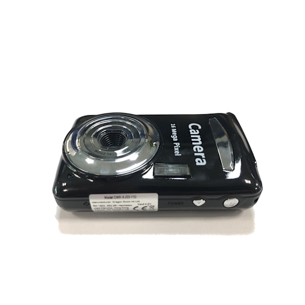 INF Kompakt 16x optisk zoomkamera med 16MP-sensor och 2,4" LCD Svart