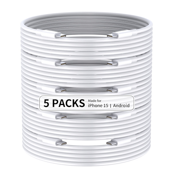5-pack CTO C datakablar, 1M PD 60W snabbladdningskablar 5-pack S