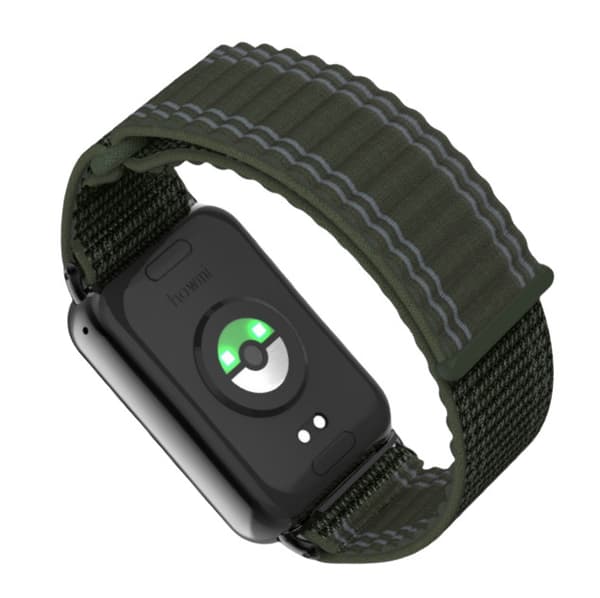 Nylon Wave Tank Kæde Loop Rem til Xiaomi Band 9/8 Pro Green Green