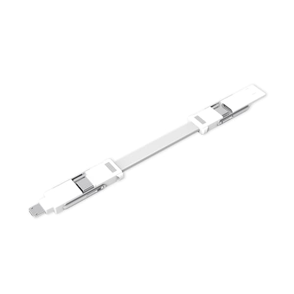 6-in-1 Monitoiminen Avaimenperä Datakaapeli - White White