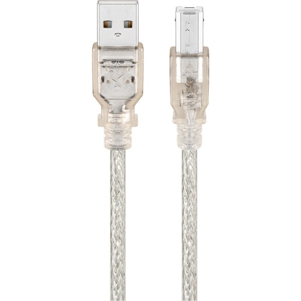 USB 2.0 -nopea kaapeli, läpinäkyvä