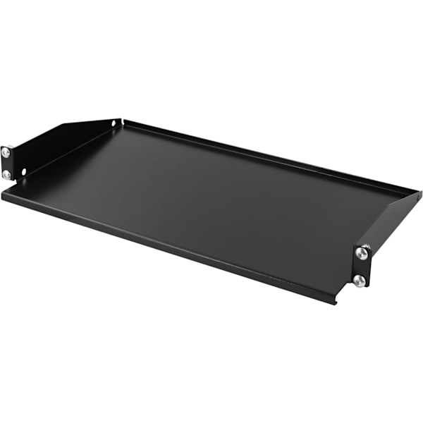 19" fixed shelf, 1U, 267mm deep, max 8kg, black