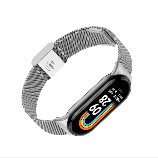 Klockarmband i Metall för Xiaomi Mi Band 8/9 Silver Silver