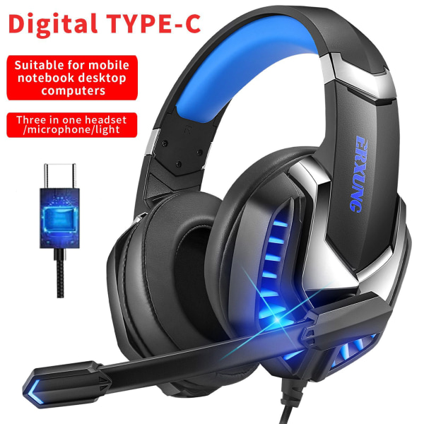 J30 Wired Gaming Headset Sort + blå