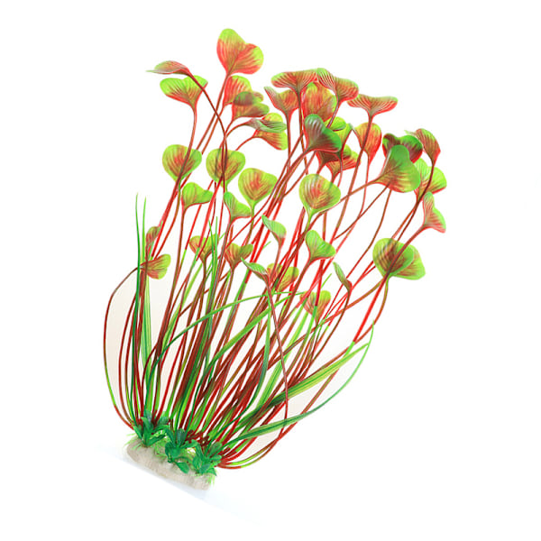 Kunstig vandplante CL44 (rød-grøn) - Realistisk akvariedekoration