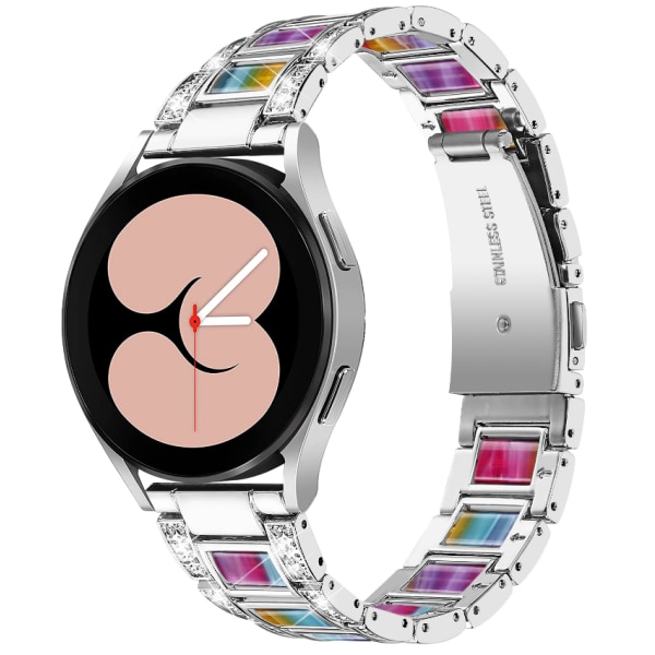 Kellon rannekoru Samsung Galaxy Watch 20 mm Sliver + monivärinen