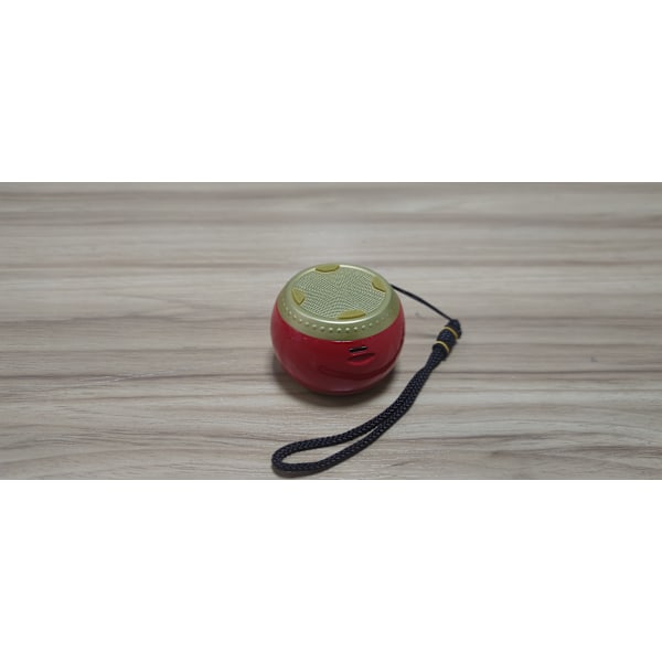 Mini Portabel Träkorn Bluetooth-högtalare - Röd