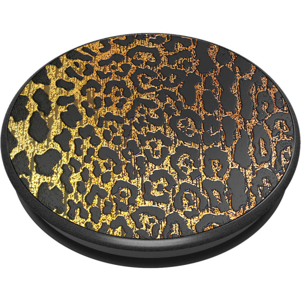 POPSOCKETS Embossed Metal Leopard Avtagbart Grip med Ställfunktion LUXE