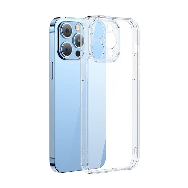 Baseus SuperCeramic läpinäkyvä lasikotelo ja karkaistu lasisetti iPhone 14 Plus -puhelimelle