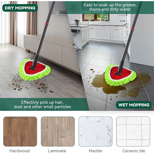 Chenille Mop Refill Grå