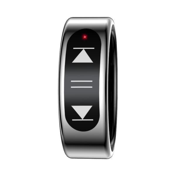 Smart-ring med Bluetooth 5.2, gestusstyring og opladningsetui til hverdagsbrug, sport og livsstilsfunktioner Silver 9 Silver 9