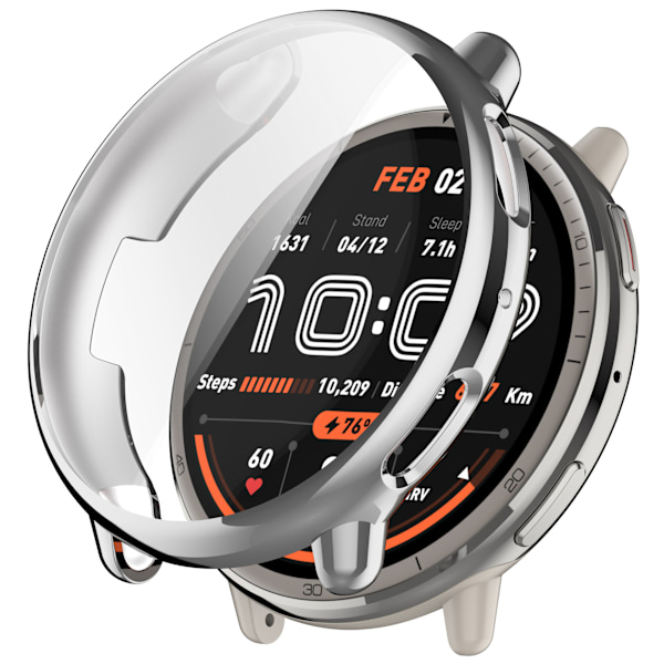 Elektropläterat TPU-fodral för Huami Amazfit Active2 Silver