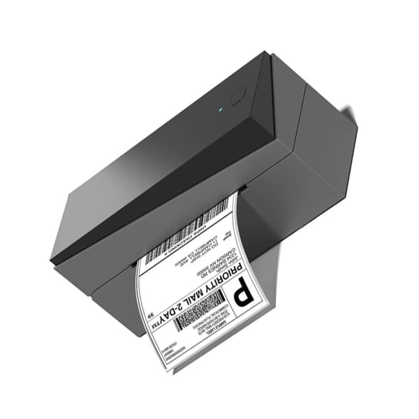 Bluetooth termisk etiketprinter 203dpi højopløsning 108mm printbredde til e-handel og lager 150mm/s USB-B Bluetooth kompatibel med iOS og Android Blac Black+Grey