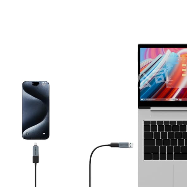 USB-C uros - USB-A naaras datablokkerisovitin (hopea, 2 kpl) - Turvallinen lataus