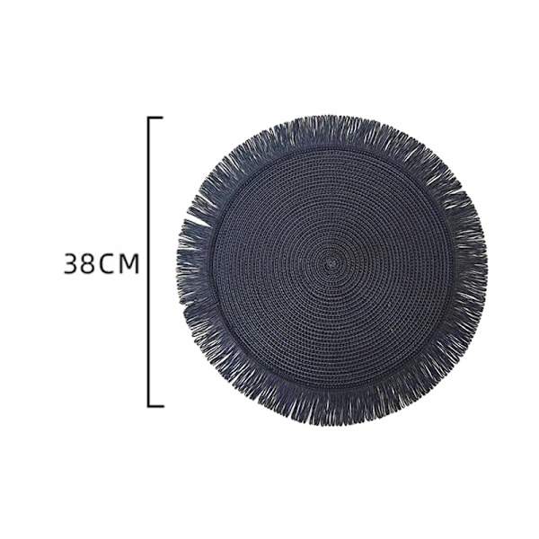 Set med 6 bordsunderlägg - Flätade bordsunderlägg i papper Svart