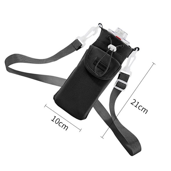 Vandflaskepose, sort - Nylon vandflaskepose model 2