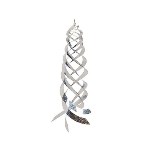 Reflekterande fågelskrämma spiralformad Silver Silver