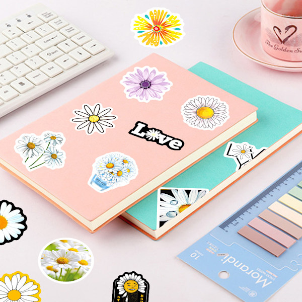 Vattentäta Daisy Doodle Stickers