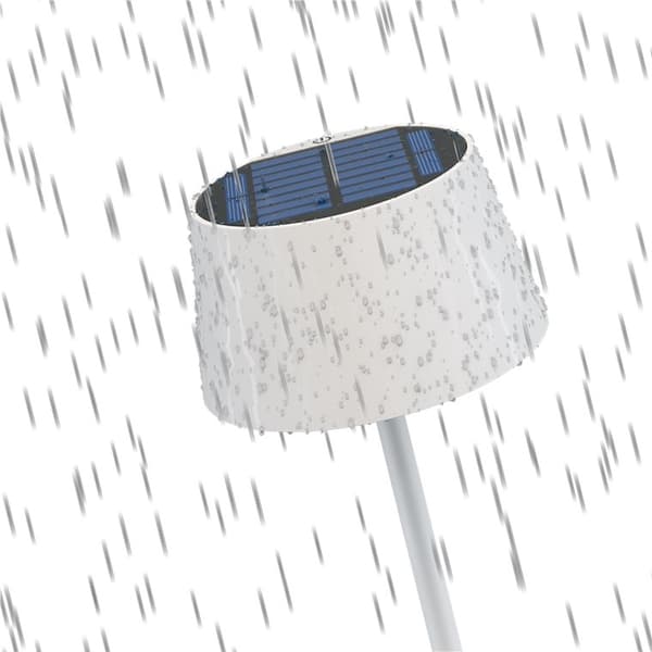 Trådlös LED-bordslampa med solcell, vit