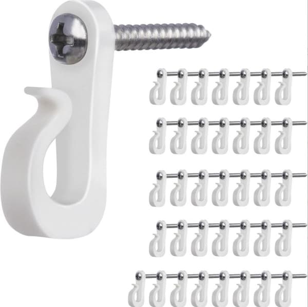 Valokoukut ruuveilla, 20 kpl White White