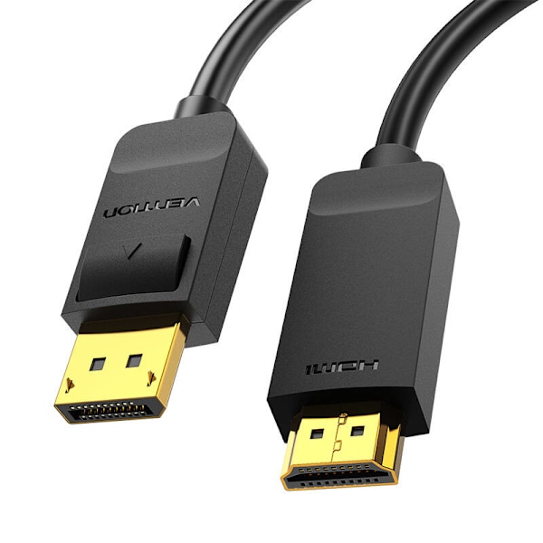 DisplayPort 1.2 til HDMI 1.4 kabelventilation HAGBI 3m, 4K 30Hz (sort)