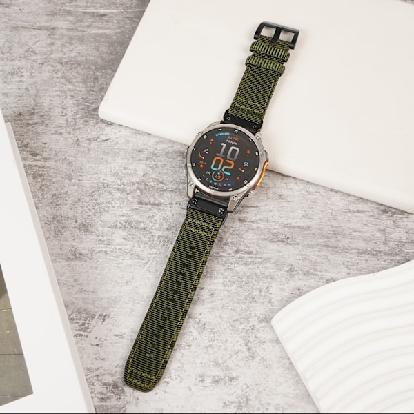 Snabbfäste Väv Nylon Canvas Klockarmband för Garmin 22 mm