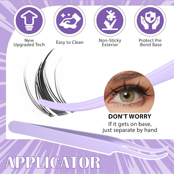 Voluminous Segmental False Eyelashes, Natural Thic