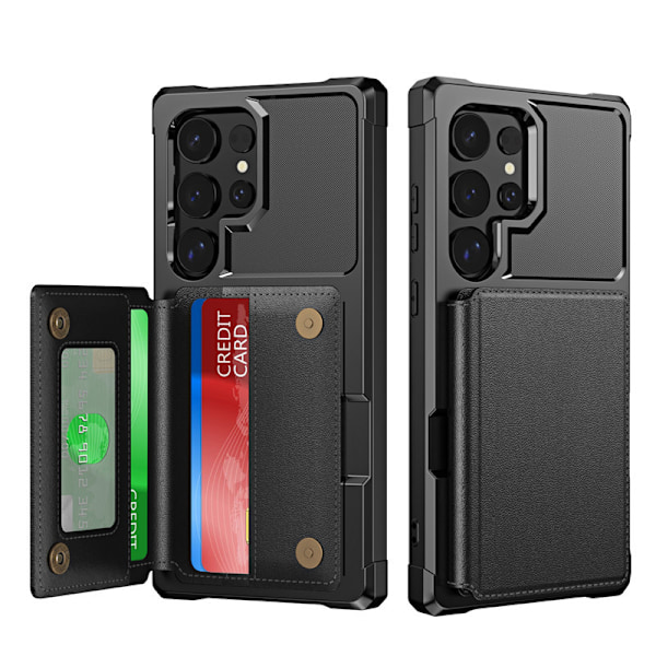 Elegant sort etui til Samsung S24 Ultra - Magnetisk & Beskyttende
