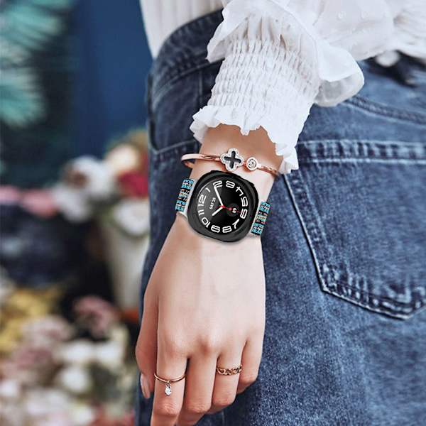 Samsung Watch Ultra 47MM Nylon Elastiskt tryckt klockarmband