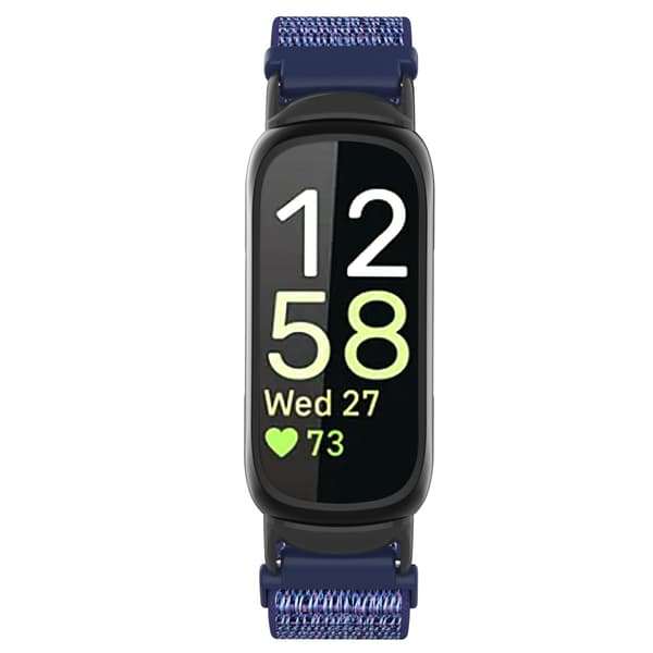 Nylon Loop Hook and Loop Rem Kompatibel med Fitbit Inspire 3 - Fås i Flere Farver Blue Blue