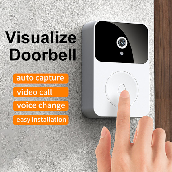 X9 Vit Smart WiFi Video Dörrklocka med Mörkerseende