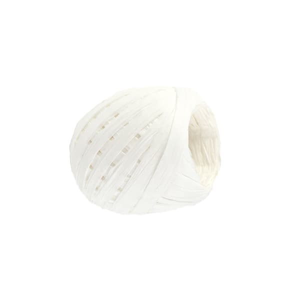 Hvid Raffia Papirsnøre - Perfekt til DIY Håndværk & Indpakning
