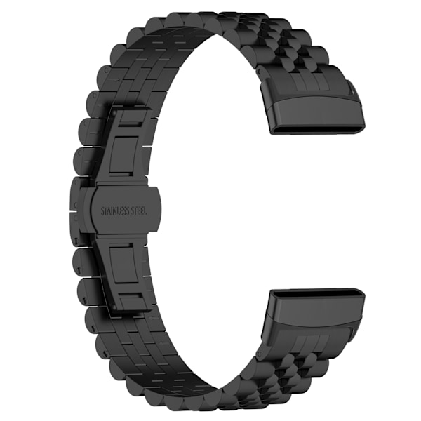 Klockarmband i Rostfritt Stål Fitbit Versa 3 / 4 / 5 Svart