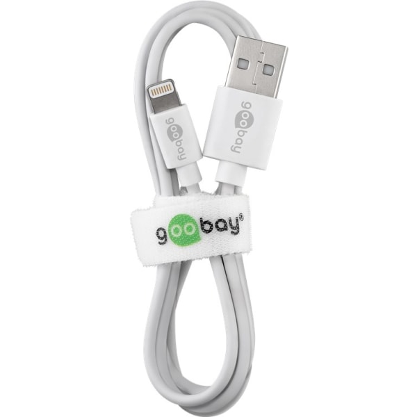 Lightning USB-kabel för laddning och synkronisering, 2 m, vit