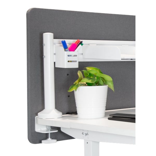 OFFICE Bordsfäste för spårpanel (DELO-0151), vit