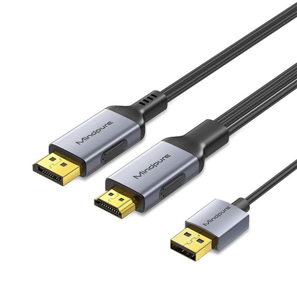 2 m HDMI - DisplayPort -kaapeli – 4K 60 Hz HDMI–DP-sovitinkaapeli