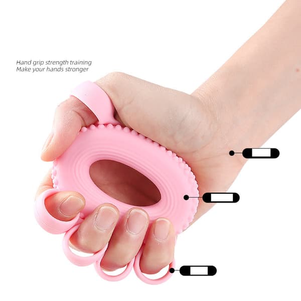 Silikone Håndgrebstræner - Pink Fingerøvelse