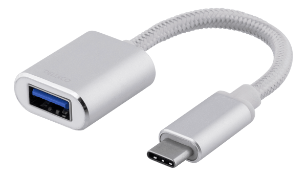 USBC 3.1 Gen 1 to USBA OTG adapter alu retail box silver