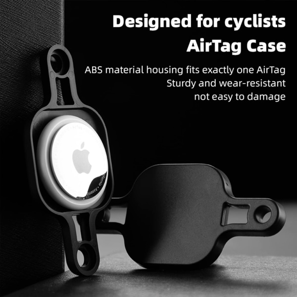 Tyverisikring til AirTag med cykelholder Sort Sort