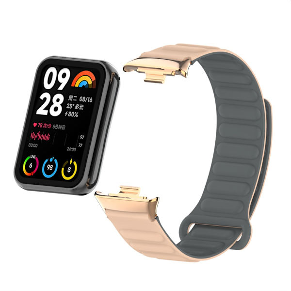 Silikonarmband för Xiaomi Band 9/8 Pro Grå