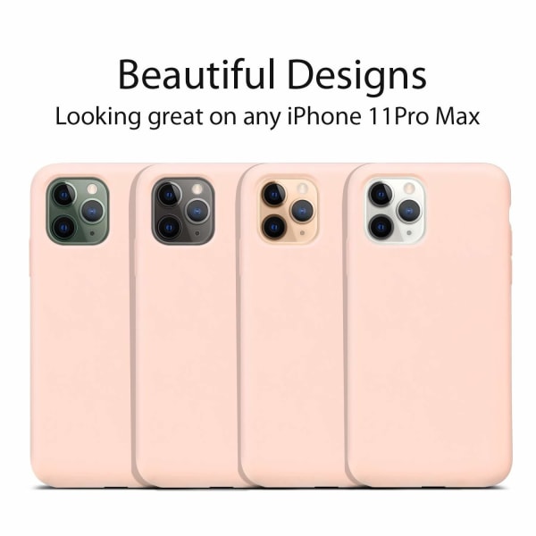 iPhone 11 Pro Max skal Liquid Silicone Ljusrosa