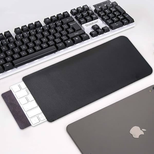 Förvaringsväska i PU-läder för Magic Keyboard - Svart Black Black