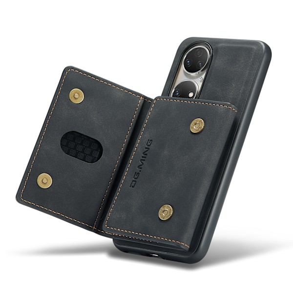 Tri-Fold Pung-Etui til Huawei Huawei P50 Sort
