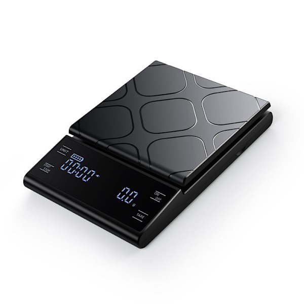 Kaffevægt med timer - Sort 3kg/0.1g