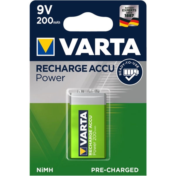 Varta 9 V Block/6HR61 (56722) laddningsbart batteri - 200 mAh, 1