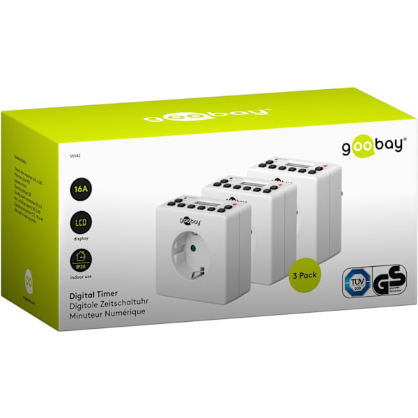 Set med 3, digital timer